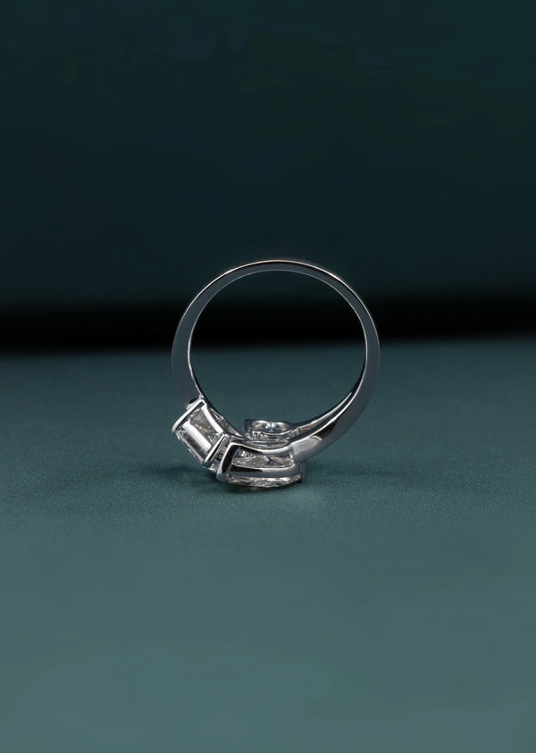 2.15 CTW Multi-Shape Three Stone Lab-Grown Diamond Ring in Gold