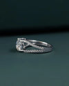 2.57 CTW Round Cut Diamond Split Shank Engagement Ring