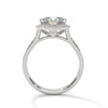 2.46 CT Heart Shape Lab-Grown Diamond Halo Ring with Pavé Band