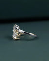 3.42 CT Round Cut CVD Lab-Grown Diamond Two Stone Bypass Ring
