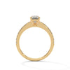 1.50 CT Pear & Round Lab-Grown Diamond Solitaire Ring with Pavé Band