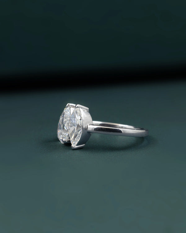2.58 CTW Toi et Moi Pear & Marquise Cut Lab-Grown Diamond Ring