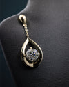 3.60 CT Pear Drop CVD Lab-Grown Diamond Dangle Earrings