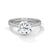 2.22 CT Total Round Lab-Grown Diamond Solitaire Ring with Pave Band