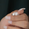 2.61 CT Total Emerald & Pear Lab-Grown Diamond Two-Stone Ring