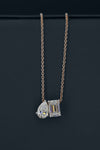 2.61 CT Pear & Emerald Cut Lab-Grown Diamond Dual Pendant in Gold