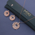 4.01 CT Round & Pear Lab-Grown Diamond Vintage Circle Pendant & Earring Set