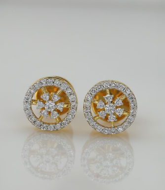 1.27 CT Round Lab-Grown Diamond Mangalsutra Pendant & Earring Set