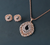 4.93 CT Multi-Shape Lab-Grown Diamond Textured Halo Pendant & Earring Set