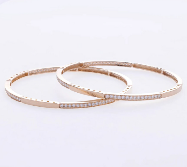 2.97 CTW Round Lab-Grown Diamond Bangle Bracelet