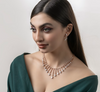 13.64 Ct Round Lab-Grown Diamond Designer Necklace & Earring Set