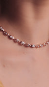5.79 Ct Lab-Grown Diamond Oval Designer Necklace & Earring Set