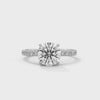 2.47 CT Round Cut Lab-Grown Diamond Pavé Engagement Ring