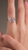 1.52 CT Marquise & Pear Cut Lab-Grown Diamond Nature Inspired Ring