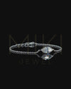 2.10 CTW Marquise Cut Lab-Grown Diamond Solitaire Bracelet in Gold