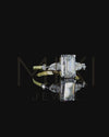 2.43 CT Emerald Cut Three Stone CVD Lab-Grown Diamond Engagement Ring