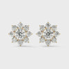 2.92 CT Round Floral Cluster CVD Lab-Grown Diamond Earrings