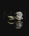 1.13 CTW Oval Cut Lab-Grown Diamond Bypass Engagement Ring