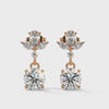 1.36 CT Multi-Shape Floral Drop CVD Lab-Grown Diamond Earrings