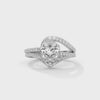 2.03 CT Total Pear Lab-Grown Diamond Designer Wrap Ring with Pave Accents