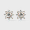 2.92 CT Round Floral Cluster CVD Lab-Grown Diamond Earrings