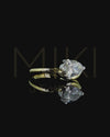 1.01 CT Pear Cut Lab-Grown Diamond Solitaire Engagement Ring