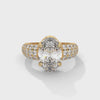 3.95 CT Oval & Round Lab-Grown Diamond Multi-Row Pave Luxury Ring