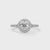 1.44 CT Round Cut Lab-Grown Diamond Halo Engagement Ring with Pavé Band