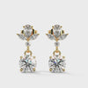 1.36 CT Multi-Shape Floral Drop CVD Lab-Grown Diamond Earrings