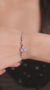 0.98 CTW Mixed Shape Lab-Grown Diamond Floral Bracelet