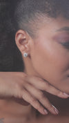 2.47 CTW Round Brilliant Halo CVD Lab-Grown Diamond Stud Earrings