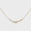 0.20 CT Curved Bar Lab-Grown Diamond Pendant Necklace in Gold