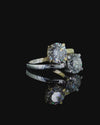 3.42 CT Round Cut CVD Lab-Grown Diamond Two Stone Bypass Ring