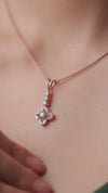 2.38 CT Marquise & Round Lab-Grown Diamond Floral Drop Pendant & Earring Set
