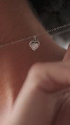 1.16 CTW Heart Shape Halo Lab-Grown Diamond Pendant