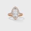 2.36 CT Marquise Cut Lab-Grown Diamond Halo Ring