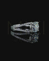 2.57 CTW Round Cut Diamond Split Shank Engagement Ring