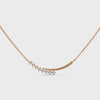 0.20 CT Curved Bar Lab-Grown Diamond Pendant Necklace in Gold