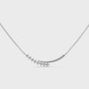 0.20 CT Curved Bar Lab-Grown Diamond Pendant Necklace in Gold