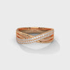 0.27 CT Round Lab-Grown Diamond Criss-Cross Pavé Designer Ring