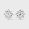 2.92 CT Round Floral Cluster CVD Lab-Grown Diamond Earrings