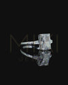 3.90 CTW Radiant Cut CVD Lab-Grown Diamond Three Stone Ring
