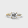 2.16 CT Total Round Cut Lab-Grown Diamond Twisted Pave Engagement Ring