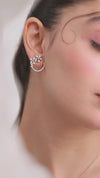 4.17 CT Round & Pear Lab-Grown Diamond Pendant & Earring Set