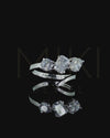 2.09 CTW Mixed-Cut Three Stone Lab-Grown Diamond Ring in Gold